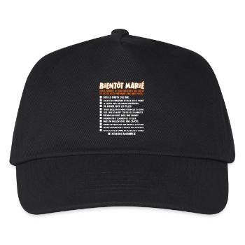 gages liste evg humour futur marié mariage garçon - Casquette de baseball Enfant - noir - Devant