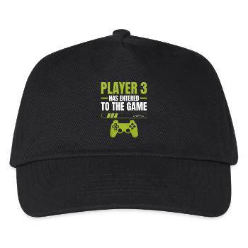Player 3: Entering the Game – Loading Indicator - Kids’ Baseball Cap - black - Front