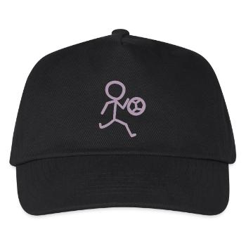 Footballer Minimalist - Kids’ Baseball Cap - black - Front