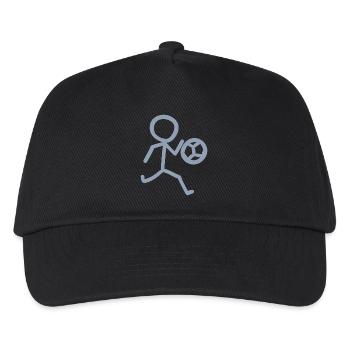 Footballer Minimalist - Kids’ Baseball Cap - black - Front