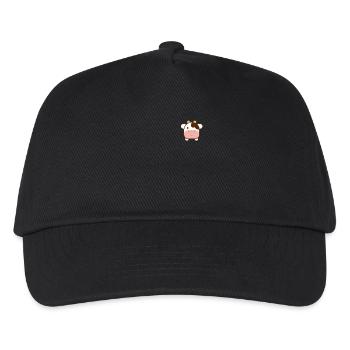 Süße Kawaii Kuh Pocket Design - Kinder Basecap - Schwarz - Vorne