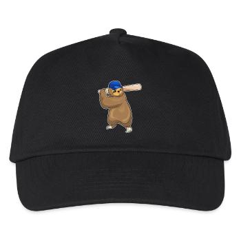Sloth Baseball Baseball Bats - Kids’ Baseball Cap - black - Front