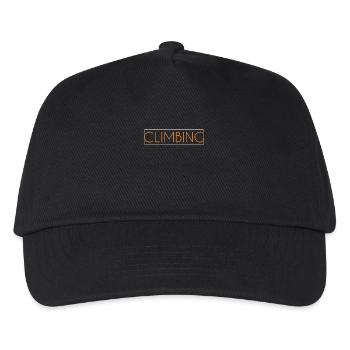 Klettern Schriftzug - Kinder Basecap - Schwarz - Vorne