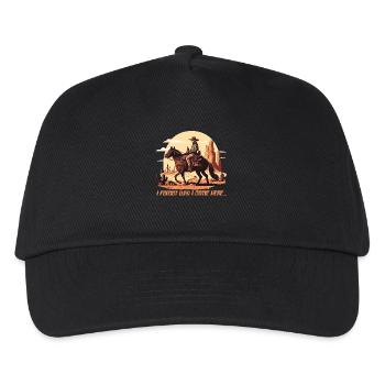 outdoor cowboy western horse riding - Kids’ Baseball Cap - black - Front