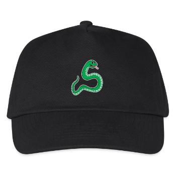 Schlange - Grüne Schlange - Kinder Basecap - Schwarz - Vorne