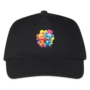 Liebe ist eine Bärennotwendigkeit - Kinder Basecap - Schwarz - Vorne