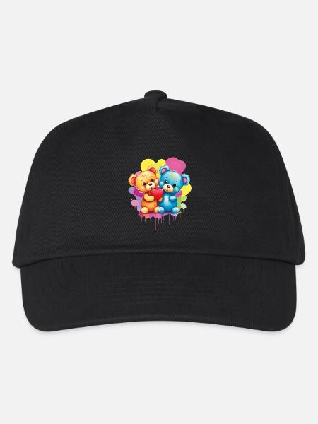 Love is a Bear Necessity - Kids’ Baseball Cap - black