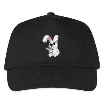Rabbit Family - Rabbit with Baby - Kids’ Baseball Cap - black - Front