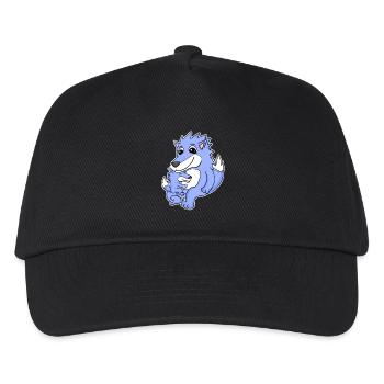 Wolf Family - Wolf with Baby - Kids’ Baseball Cap - black - Front