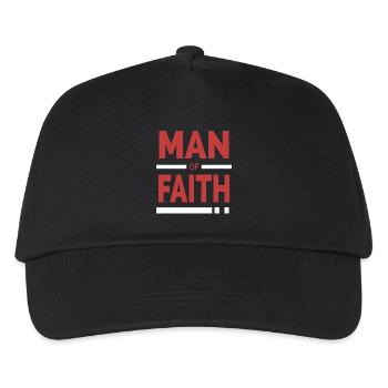 Mann des Glaubens | Christliche Typografie - Kinder Basecap - Schwarz - Vorne