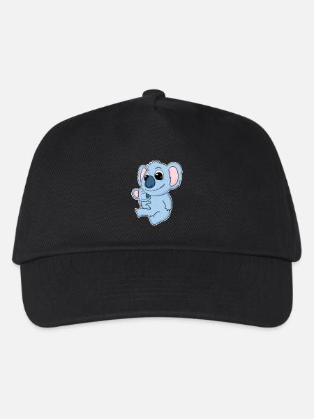 Koala Familie - Koala mit Baby - Koala Motiv - Kinder Basecap - Schwarz