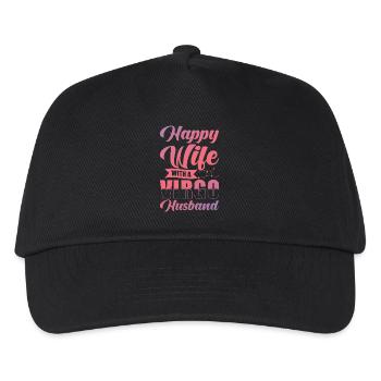 Vierge Femme heureuse avec Wasserman Mari - Casquette de baseball Enfant - noir - Devant