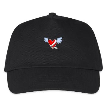 Coeur Ange Ailes d’Ange - Casquette de baseball Enfant - noir - Devant