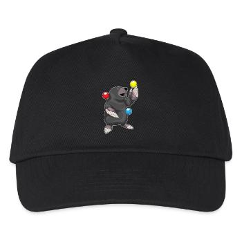 Jongleur taupe Jonglerie - Casquette de baseball Enfant - noir - Devant