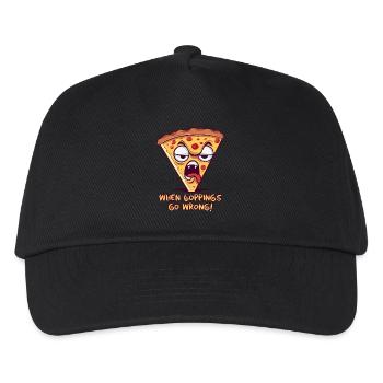When toppings go wrong: Disgusting slice of pizza - Kids’ Baseball Cap - black - Front