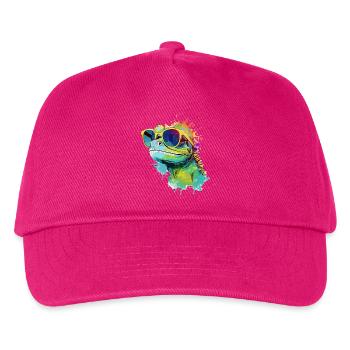 Doko the lizard - Kids’ Baseball Cap - fuchsia - Front