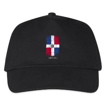 Souvenir with the country flag of Dominican Republic - Kids’ Baseball Cap - black - Front