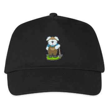 Hund Landwirt Spitzhacke Bauernhof - Kinder Basecap - Schwarz - Vorne