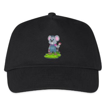 Mouse Painter Brush Painting - Kids’ Baseball Cap - black - Front