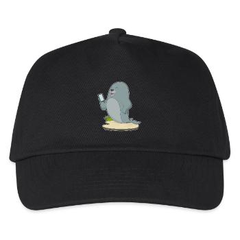 Seal Smartphone - Kids’ Baseball Cap - black - Front