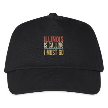 Illinois Ruft Ich Muss Gehen - Kinder Basecap - Schwarz - Vorne