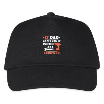Wenn Papa es nicht reparieren kann, kann es niemand - Kinder Basecap - Schwarz - Vorne