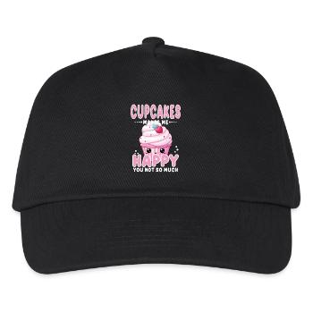 Cupcake Kawaii - Casquette de baseball Enfant - noir - Devant