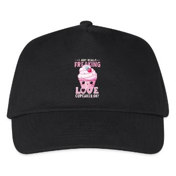 Cupcake Kawaii - Casquette de baseball Enfant - noir - Devant