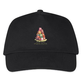Achtung Knuddelhaufen Teddybär - Kinder Basecap - Schwarz - Vorne