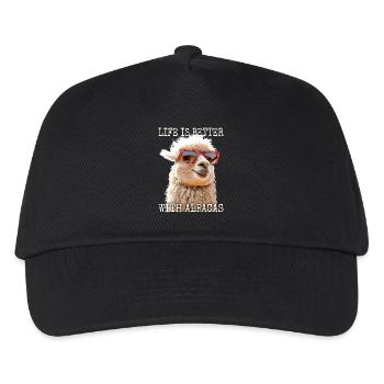 Alpaca Life Is Better With Alpacas Lama Alpacas - Kids’ Baseball Cap - black - Front