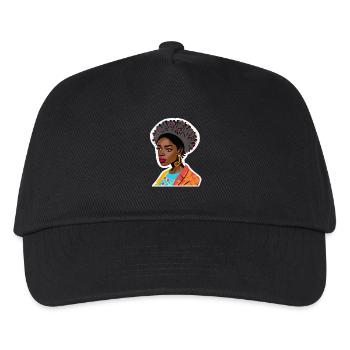 Frau - Kinder Basecap - Schwarz - Vorne