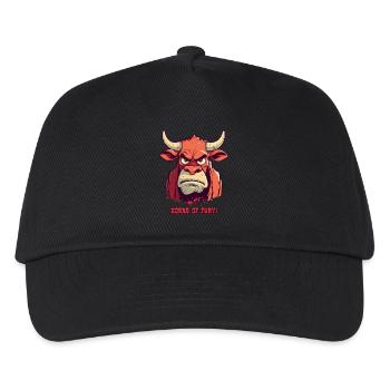 Horns of Wrath: Farm Bull Cow - Kids’ Baseball Cap - black - Front