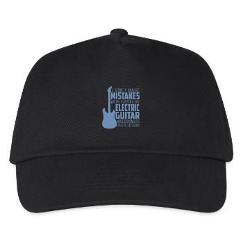Father with electric guitar - Kids’ Baseball Cap - black - Front