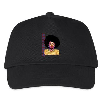 Black Woman 12 with American lettering - Kids’ Baseball Cap - black - Front