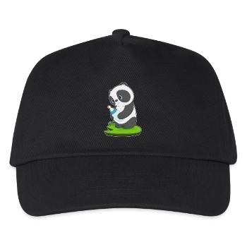 Panda Baby Bottle Milk - Kids’ Baseball Cap - black - Front