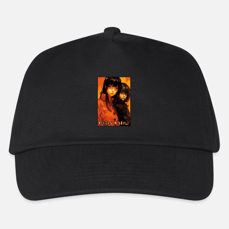 Rebellen mit Stil: Anime-Mädchen - Kinder Basecap - Schwarz