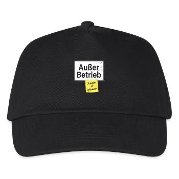 Außer Betrieb Techniker Informiert Faultier Büro - Kinder Basecap - Schwarz - Vorne