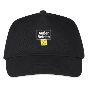 Außer Betrieb Techniker Informiert Faultier Büro - Kinder Basecap - Schwarz - Vorne