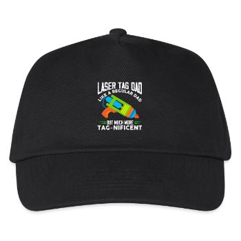 Laser Player Dad Like a regular Dad but much - Kids’ Baseball Cap - black - Front