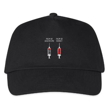 Pain Of Discipline Regret Discipline Fitness Success - Kids’ Baseball Cap - black - Front