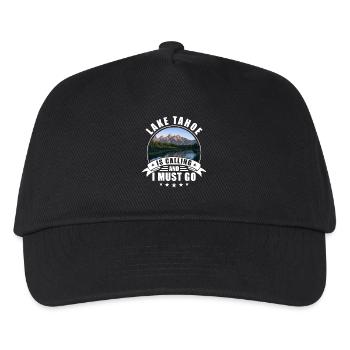 Lake Tahoe Souvenir Lake Tahoe Ruft - Kinder Basecap - Schwarz - Vorne