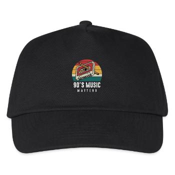 90s Music Matters-Musik Geschenkidee-Party Apparel - Kinder Basecap - Schwarz - Vorne