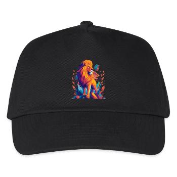 Polygone du Lion majestueux - Casquette de baseball Enfant - noir - Devant