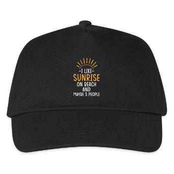 Beach, Sea, Holiday, Sunrise - Kids’ Baseball Cap - black - Front