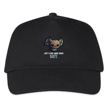 just a boy who loves bats bats bat - Kids’ Baseball Cap - black - Front