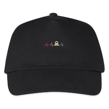 Trains ECG palpitations - Kids’ Baseball Cap - black - Front