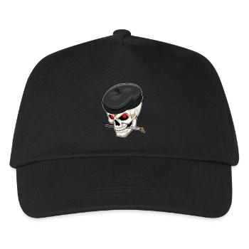Skull Painter Brush Painting - Kids’ Baseball Cap - black - Front