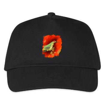 Geschenk in Rot und Grün, toll, hochwertig - Kinder Basecap - Schwarz - Vorne