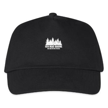 Ich Mag Bäume Die Halten Die Fresse - Waldliebe - Kinder Basecap - Schwarz - Vorne