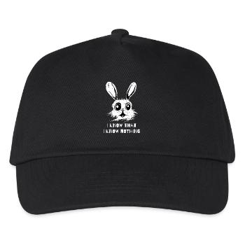 I Know That I Know Nothing - A Wise Rabbit - Kids’ Baseball Cap - black - Front